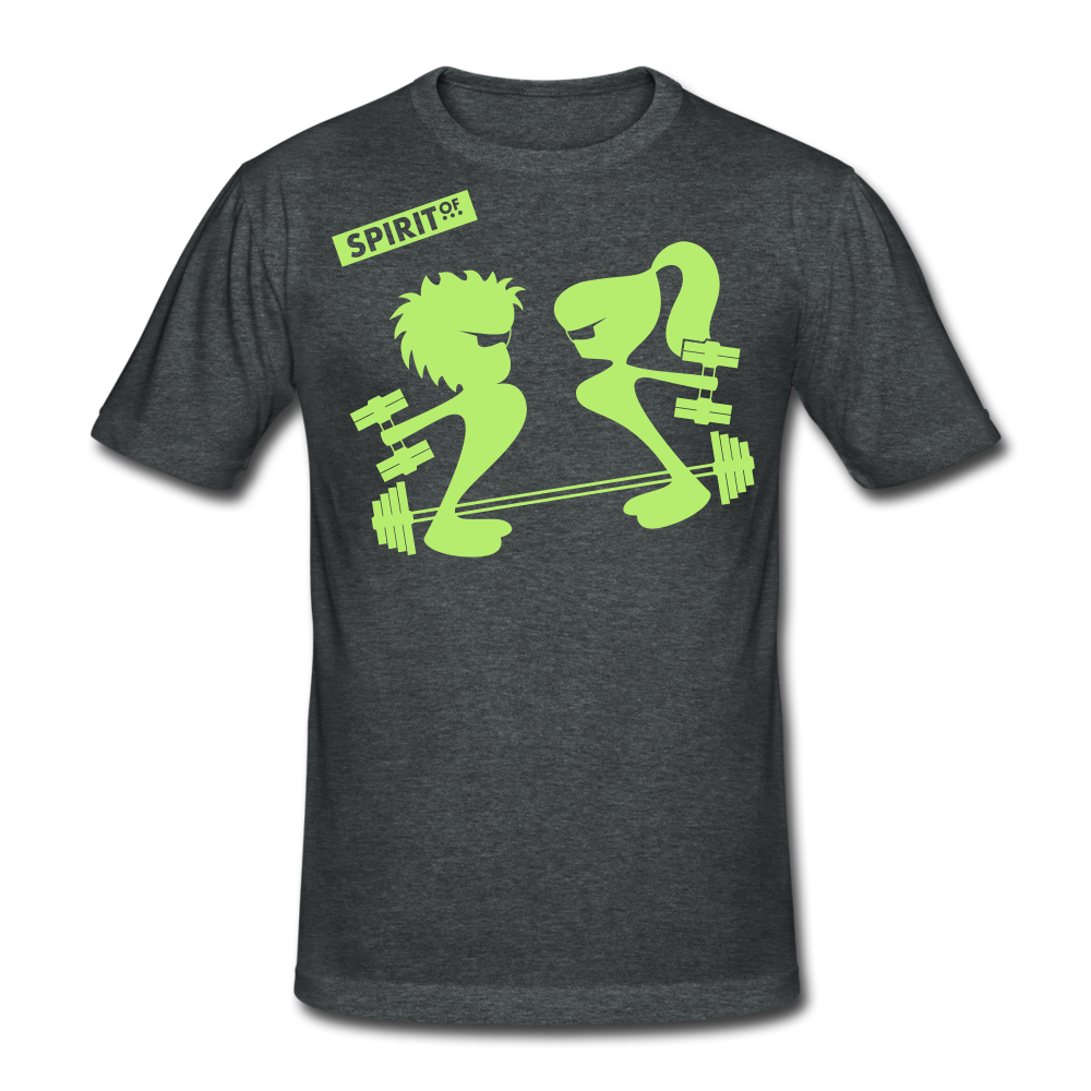 Men’s Gildan Heavy T-Shirt - gris oscuro jaspeado
