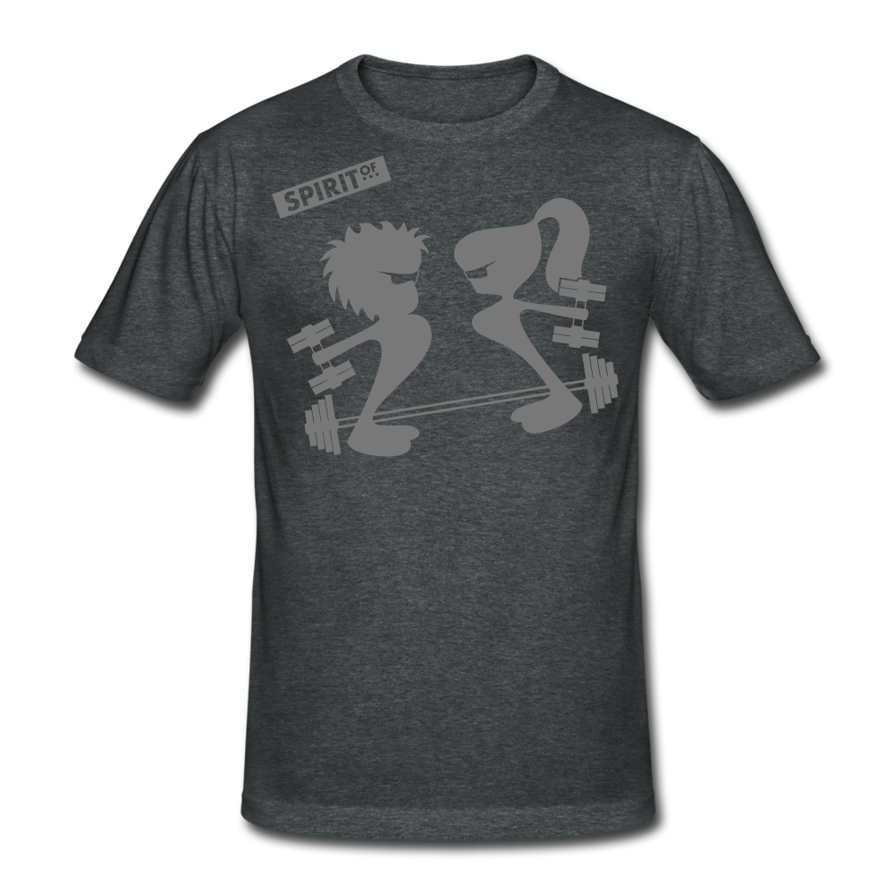 Men’s Gildan Heavy T-Shirt - gris oscuro jaspeado