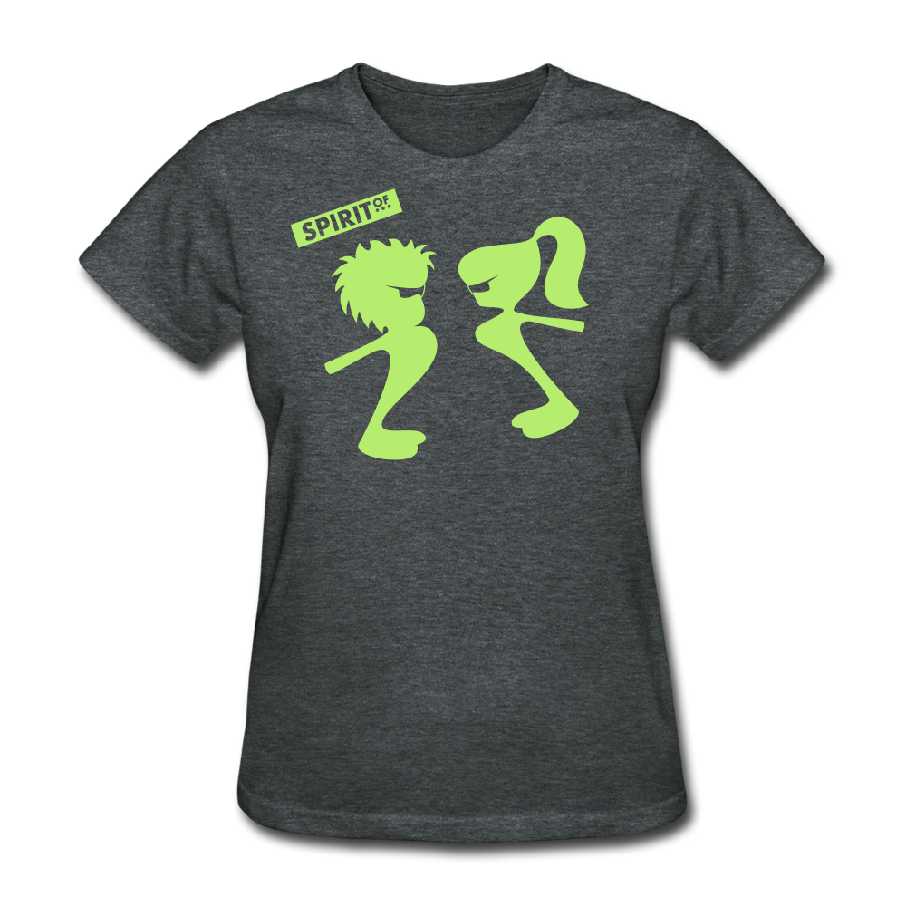 Women’s Gildan Heavy T-Shirt - gris oscuro jaspeado