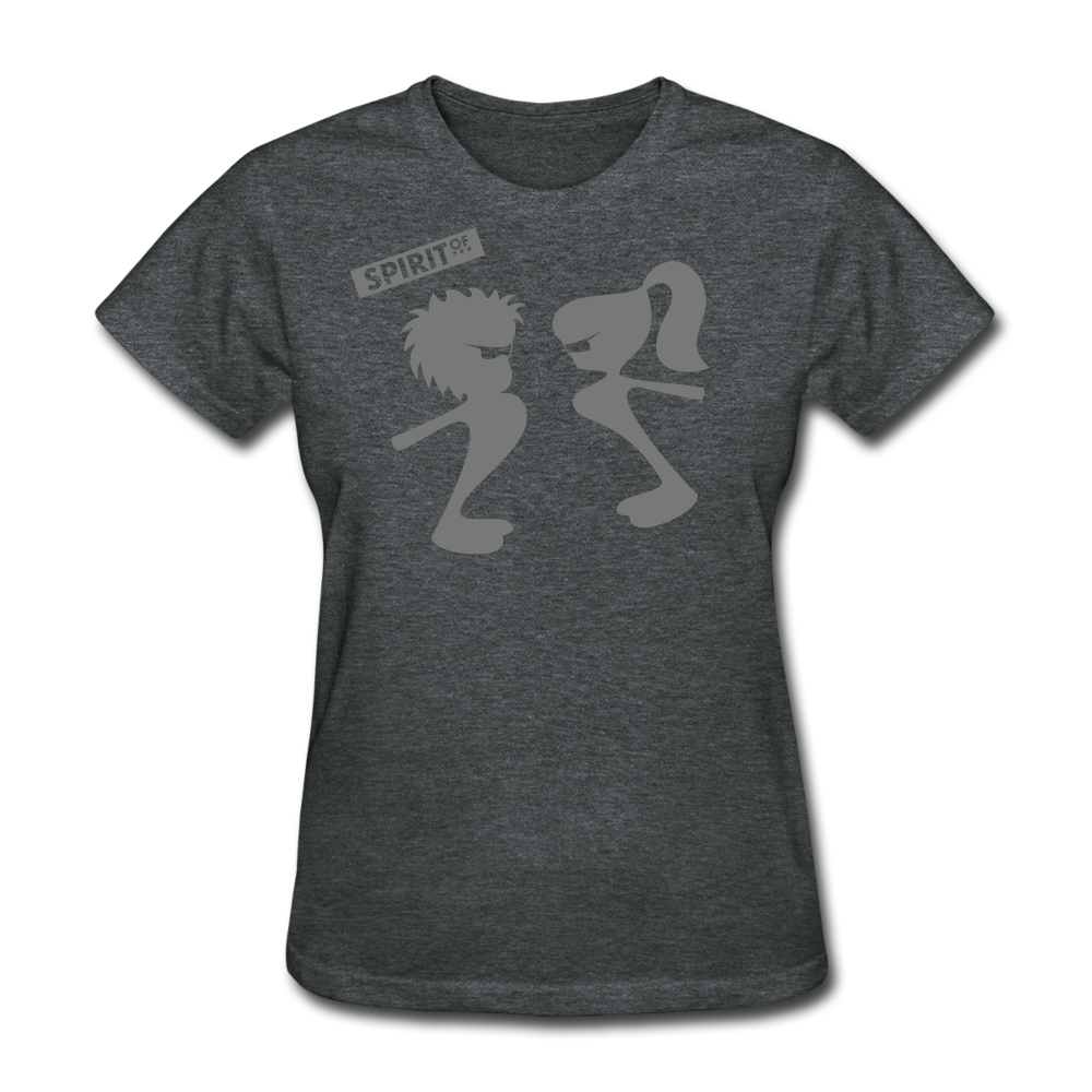 Women’s Gildan Heavy T-Shirt - gris oscuro jaspeado