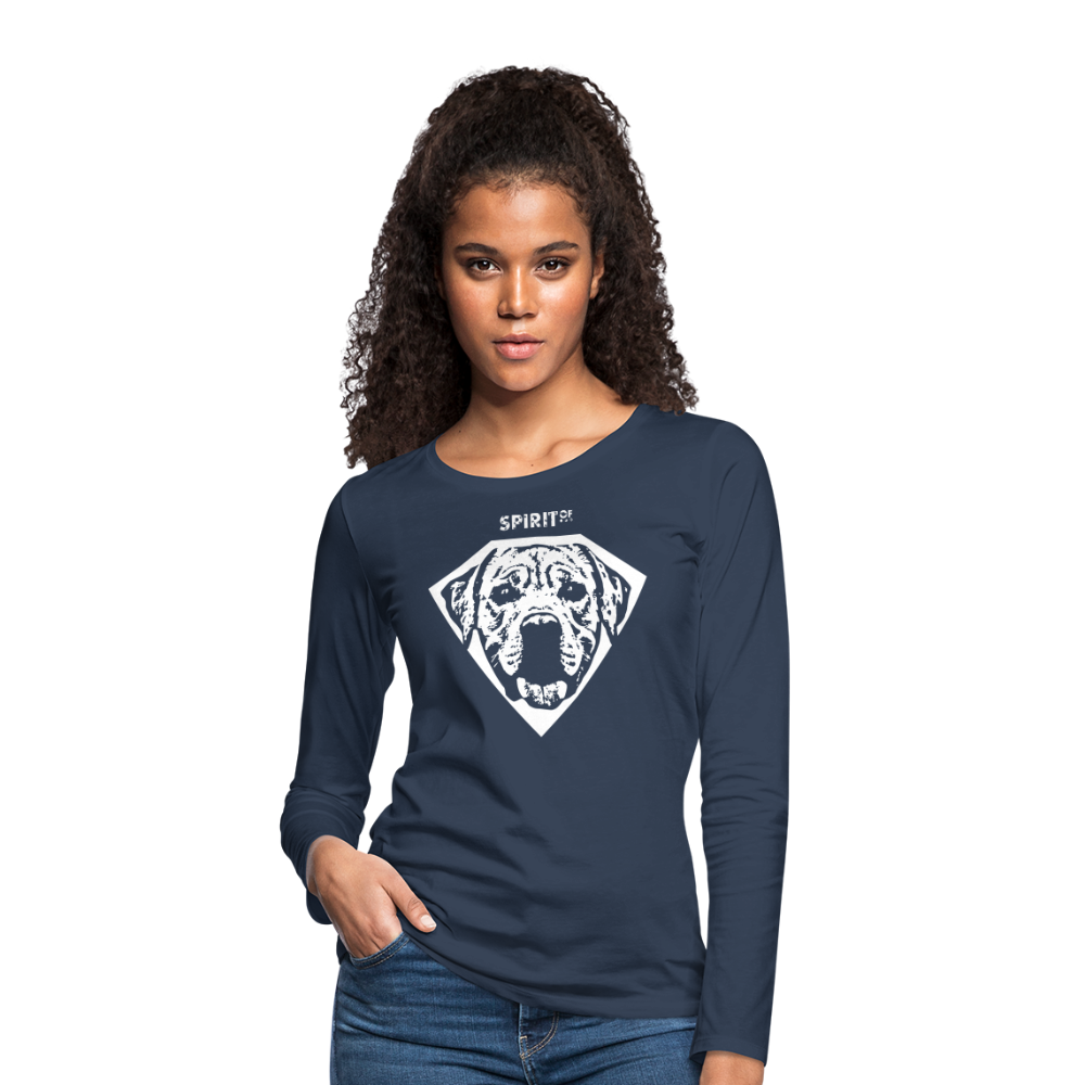 Camiseta Manga Larga 150 (Mujer) - Spiritof Logan T Footprint C White - azul marino