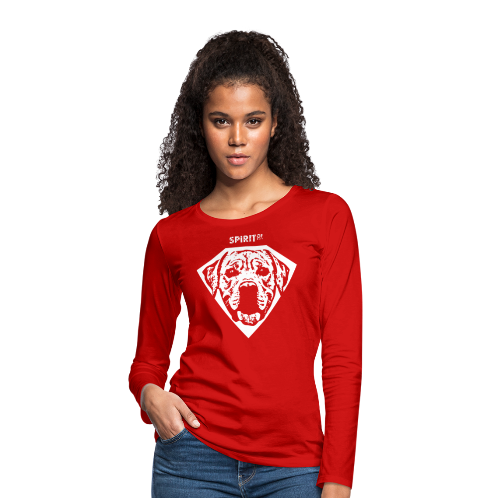 Camiseta Manga Larga 150 (Mujer) - Spiritof Logan T Footprint C White - rojo