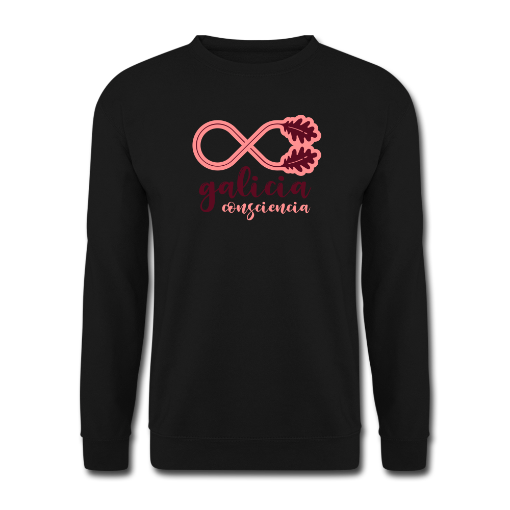 Sudadera (Unisex) - Conciencia Galicia Burgundy&Pink - black
