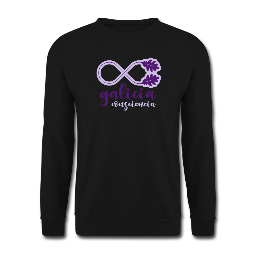 Sudadera (Unisex) - Conciencia Galicia Púrpura&Lavanda - black