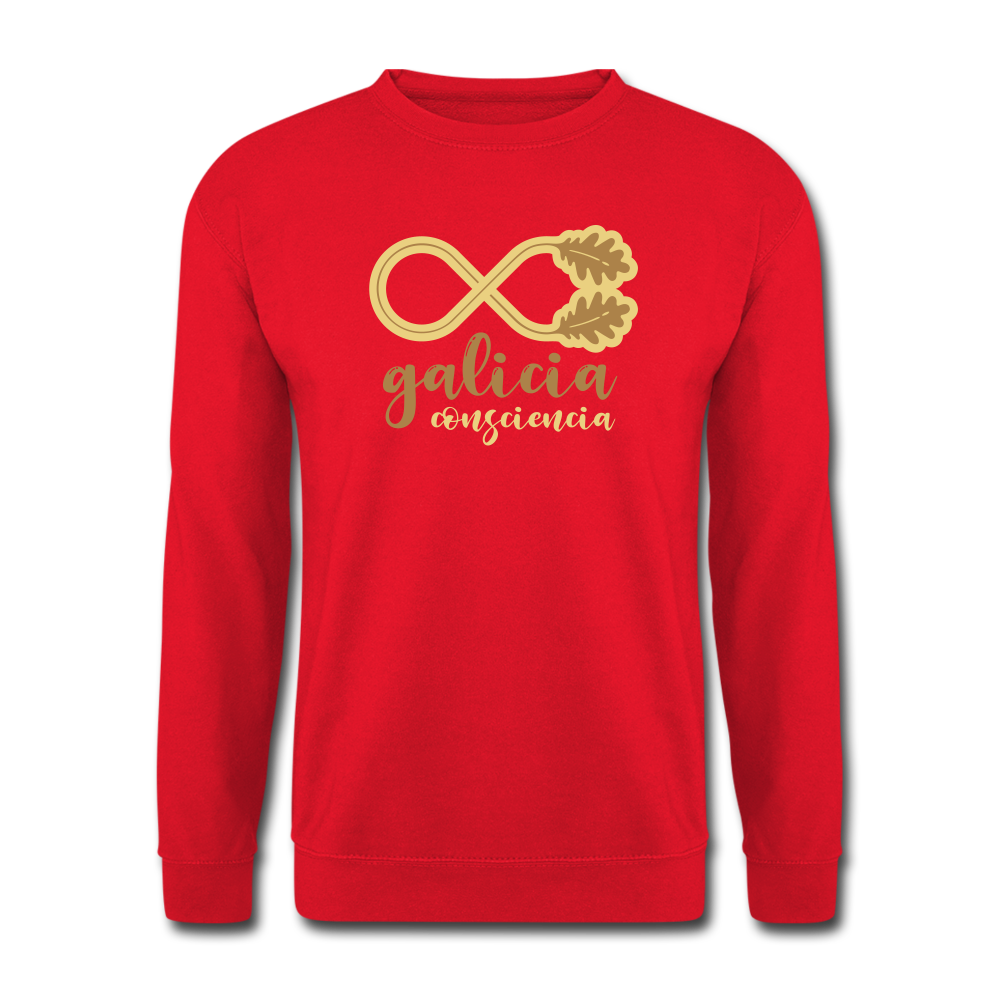 Sudadera (Unisex) - Conciencia Galicia LightBrown&Cream - red