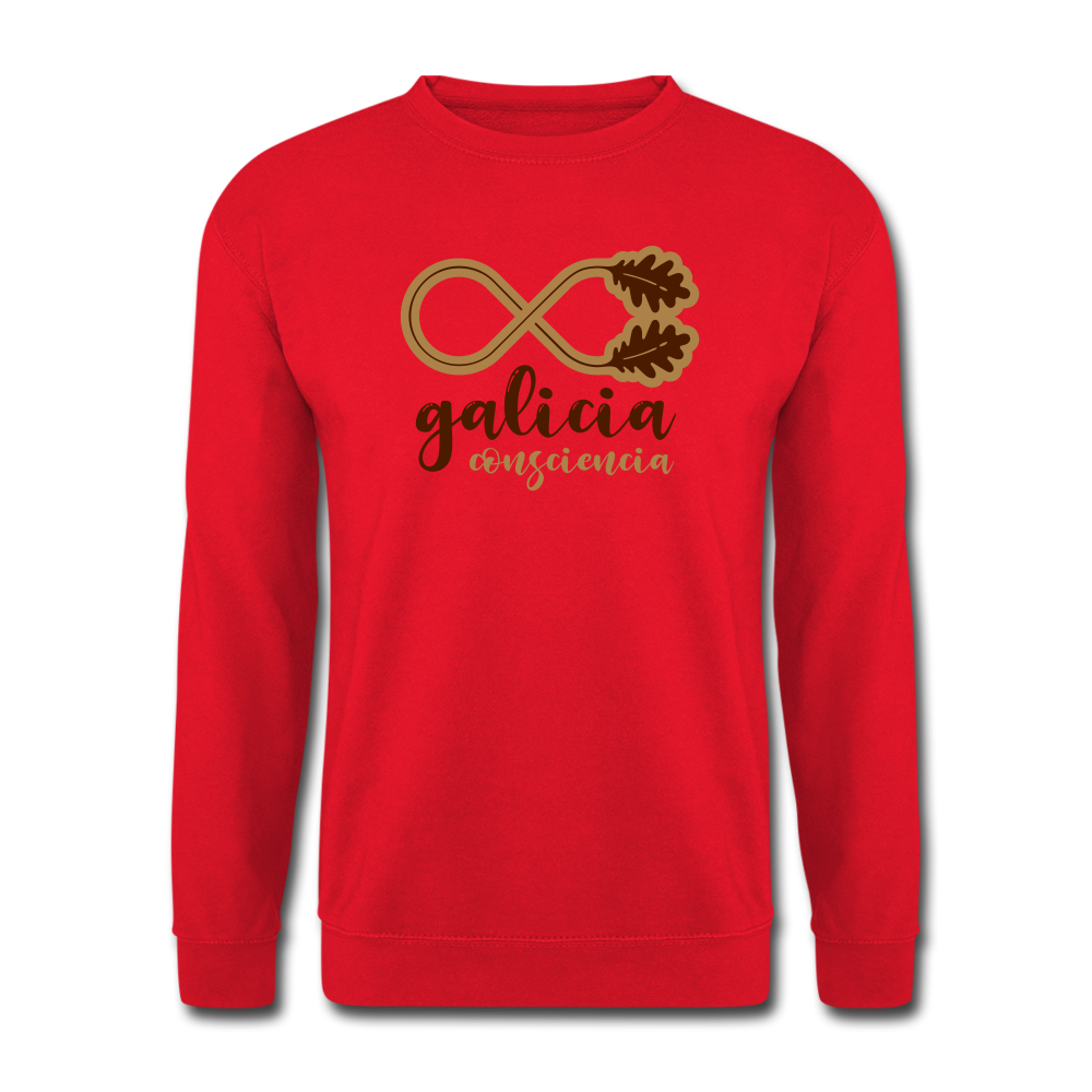 Sudadera (Unisex) - Consciencia Galicia Brown&LightBrown - red