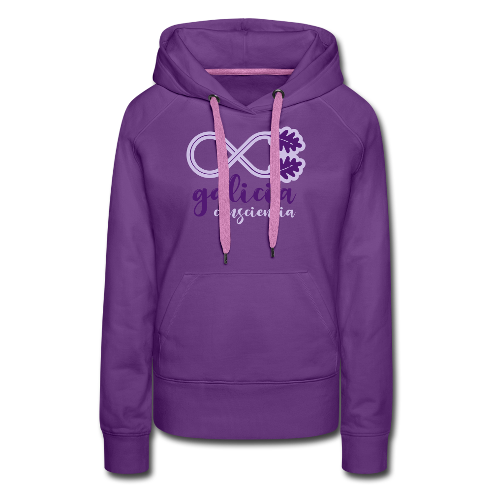 Sudadera Morada con capucha (Mujer) - Consciencia Galicia Purple&Lavender - purple