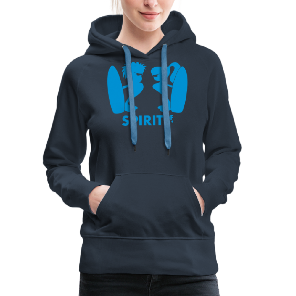 Sudadera Azul Marino con capucha (Mujer) - Spiritof Surf LightBlue Shapes - navy
