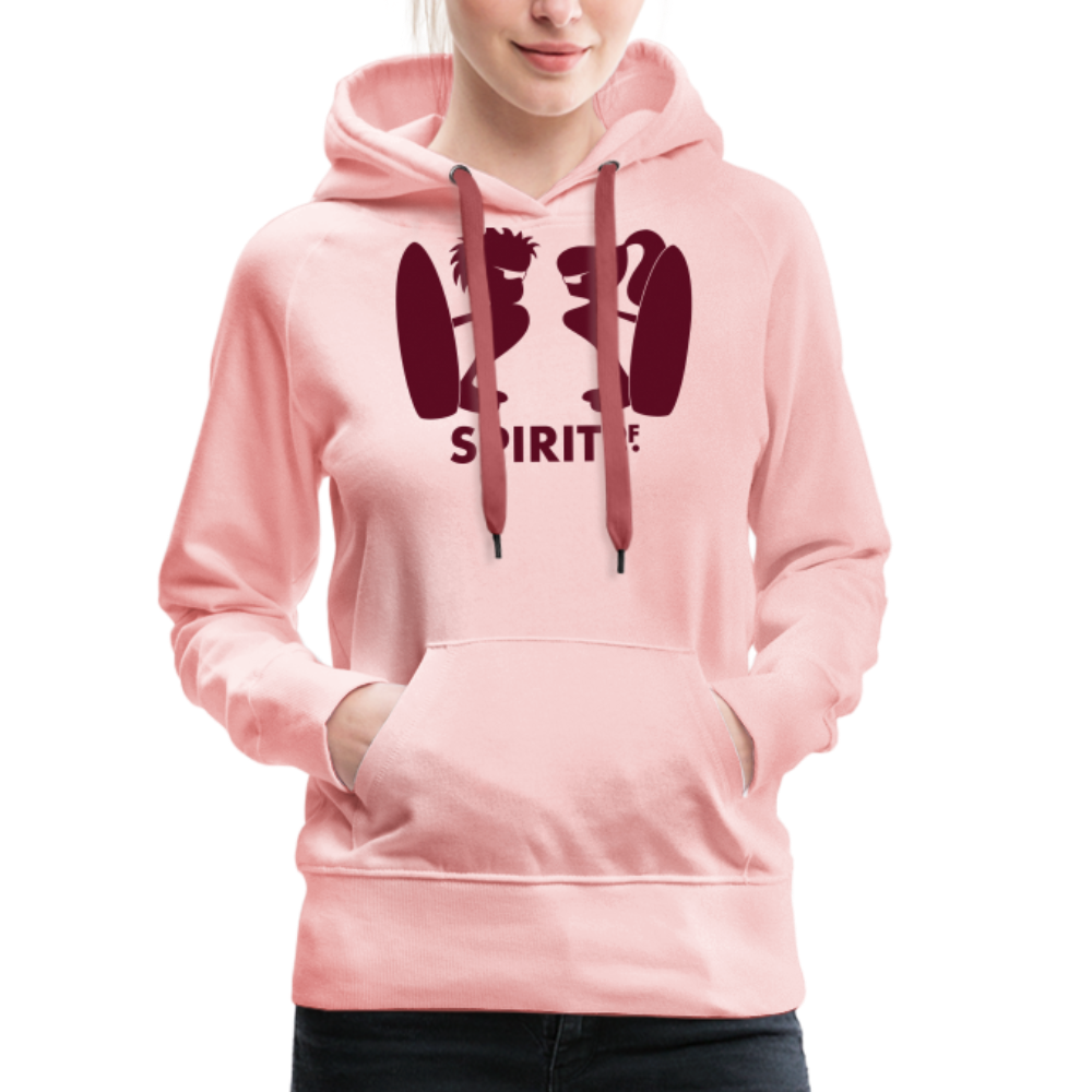 Sudadera Rosa Cristal con capucha (Mujer) - Spiritof Surf Burgundy Red Shapes - crystal pink