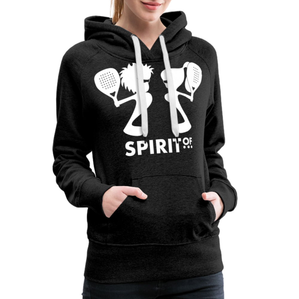 Sudadera Antracita con capucha (Mujer) - Spiritof Pádel White Shapes - charcoal grey