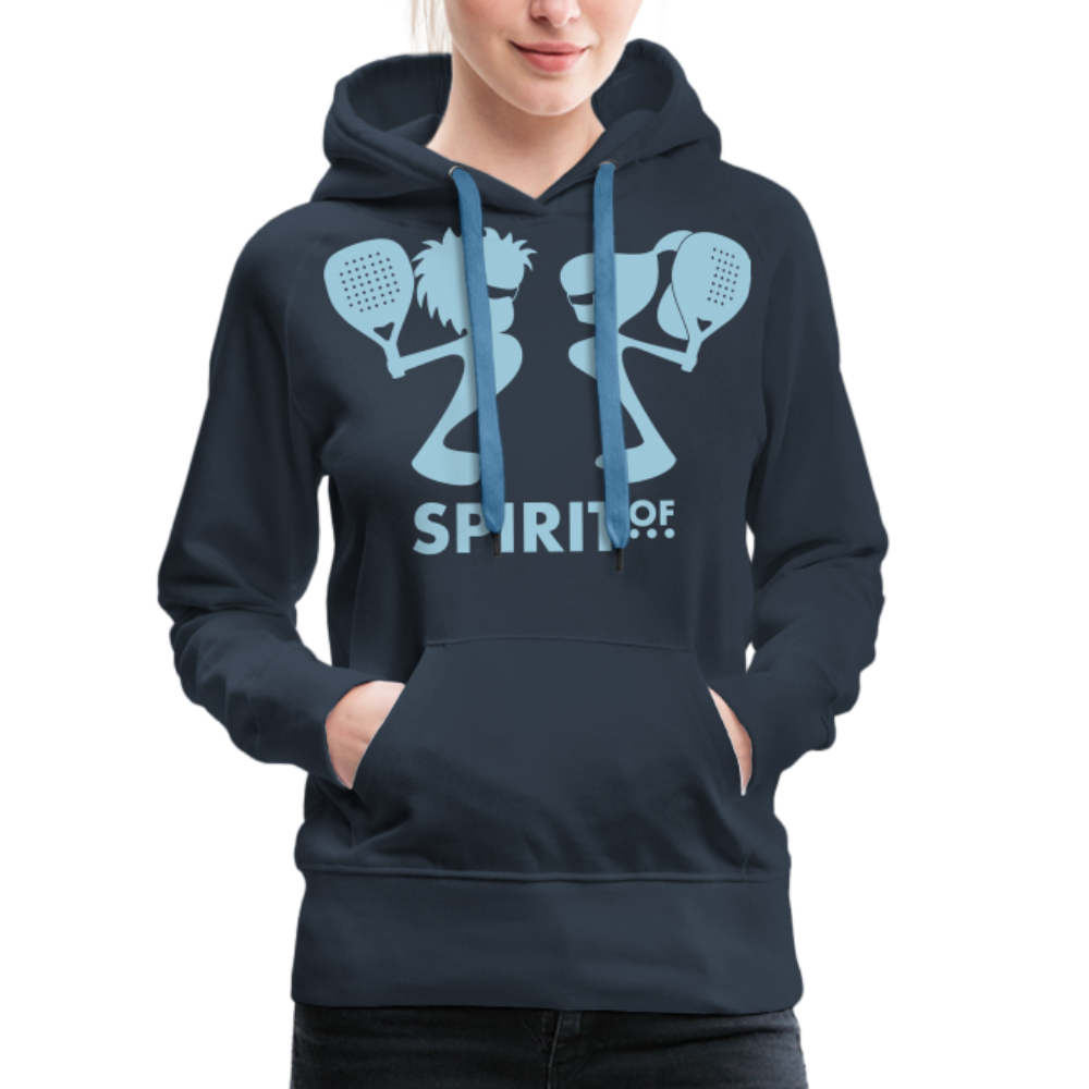 Sudadera Azul Marino con capucha (Mujer) - Spiritof Pádel SkyBlue Shapes - navy