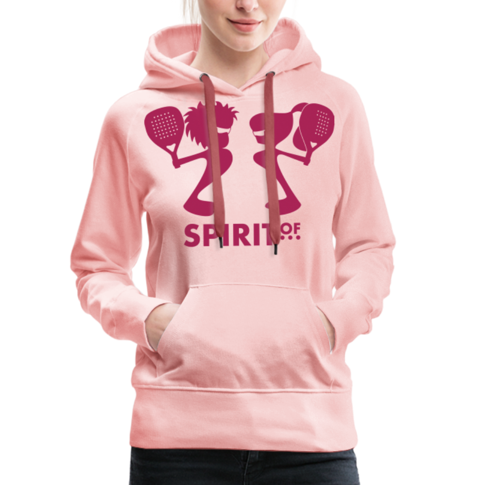 Sudadera Rosa Cristal con capucha (Mujer) - Spiritof Pádel Magenta Shapes - crystal pink