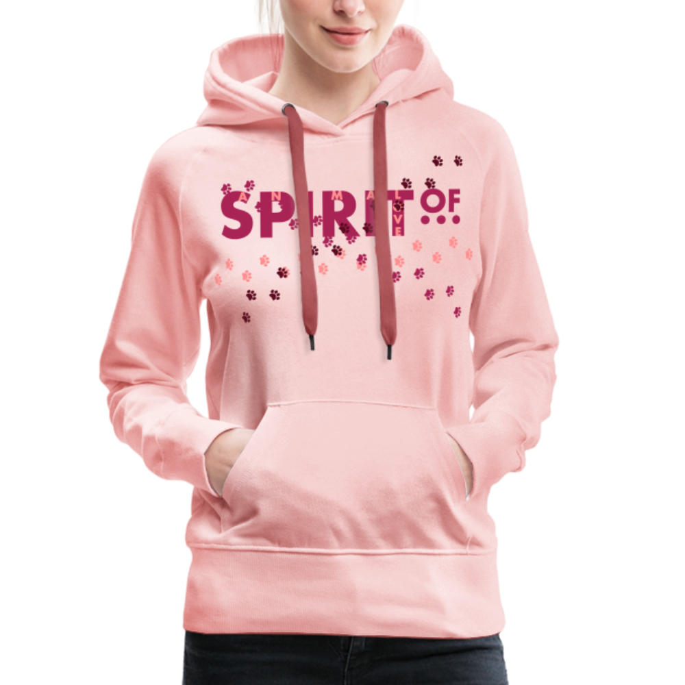Sudadera Rosa Cristal con capucha (Mujer) - Spiritof AnimaLove Magenta&Pink (FootPrints) - crystal pink