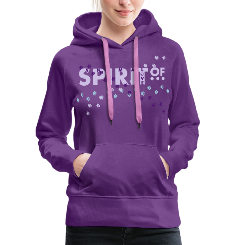Sudadera Morada con capucha (Mujer) - Spiritof AnimaLove Lavander&Purple (FootPrints) - purple