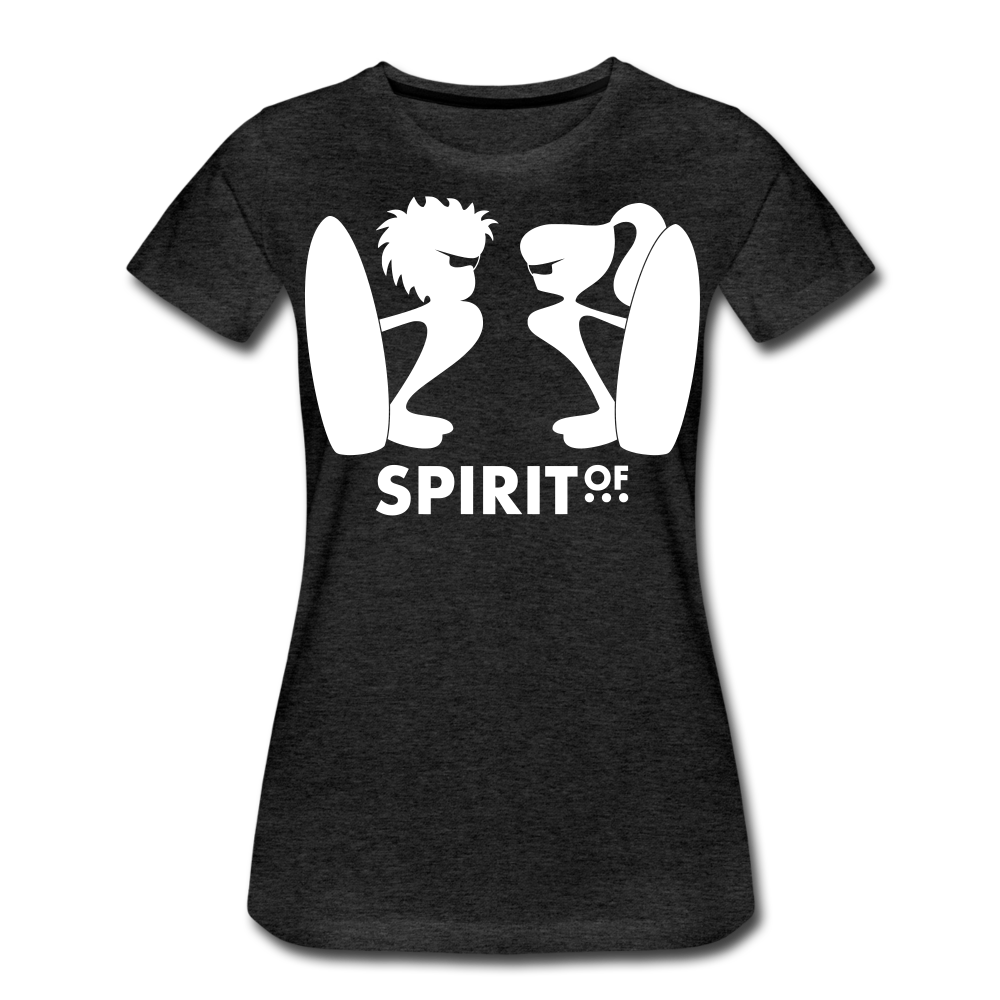 Camiseta Básica 150 Antracita (Mujer) - Spiritof Surf White Shapes - charcoal grey