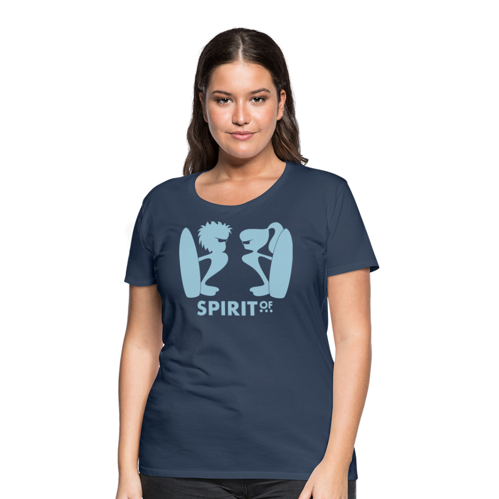 Camiseta Básica 150 Azul Marino (Mujer) - Spiritof Surf SkyBlue Shapes - navy