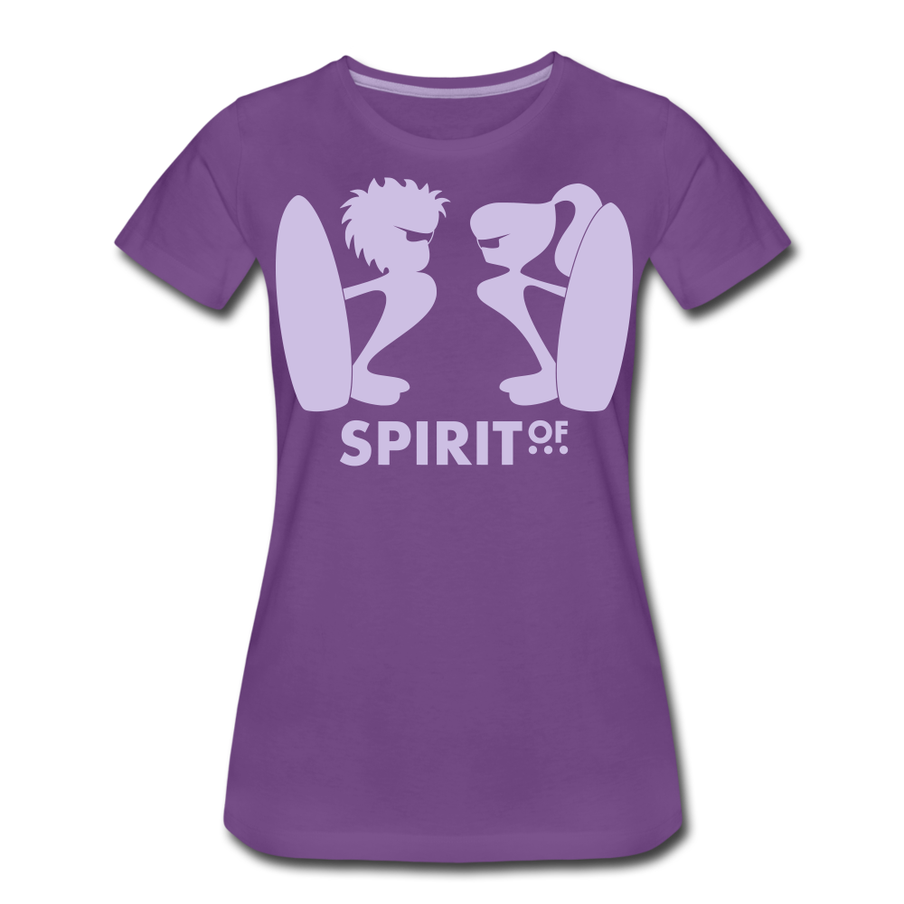 Camiseta Básica 150 Morada (Mujer) - Spiritof Surf Lavender Shapes - purple