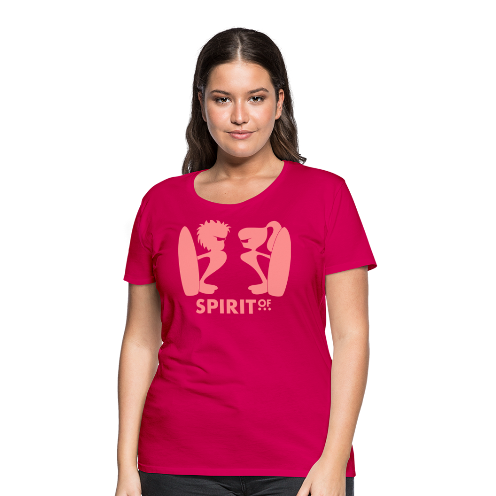 Camiseta Básica 150 Fucsia (Mujer) - Spiritof Surf Pink Shapes - dark pink