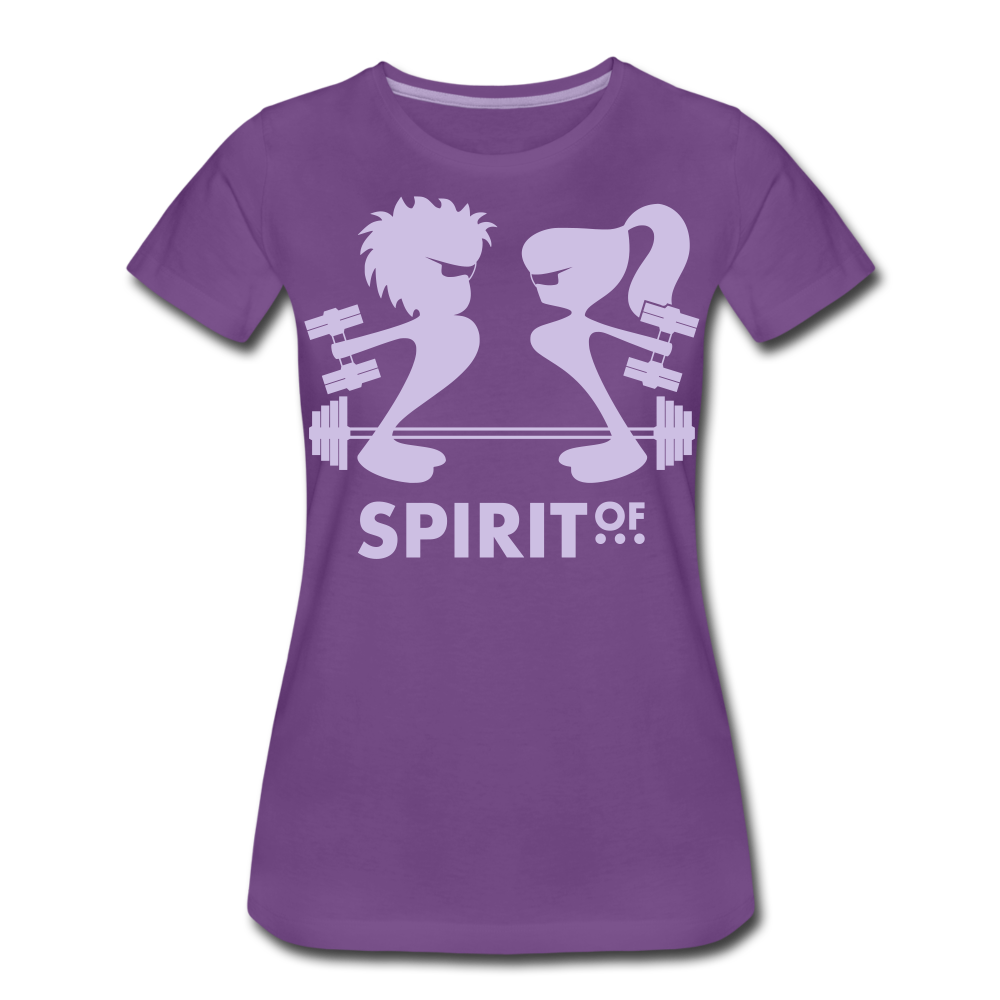 Camiseta Básica 150 Morada (Mujer) - Spiritof Gym Lavender Shapes - purple
