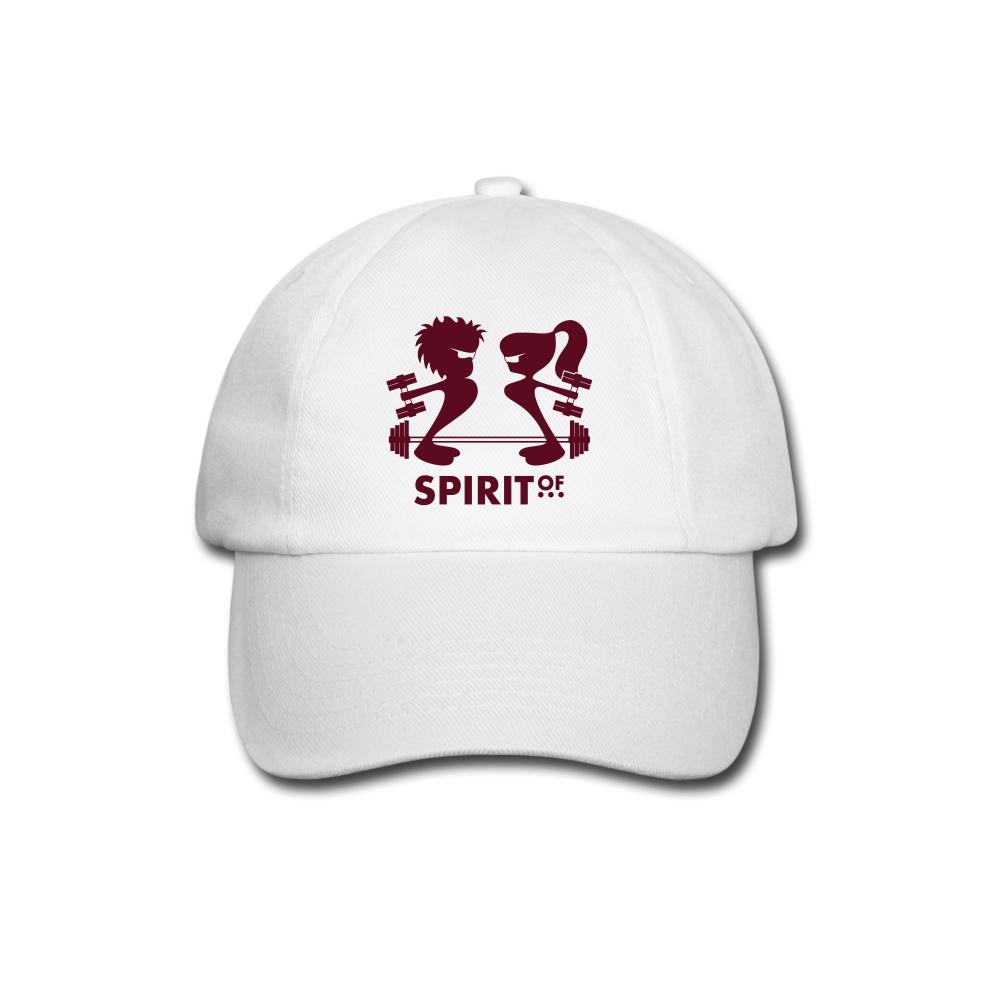Gorra Béisbol Blanca - Spiritof Gym BurgundyRed Shapes - white/white