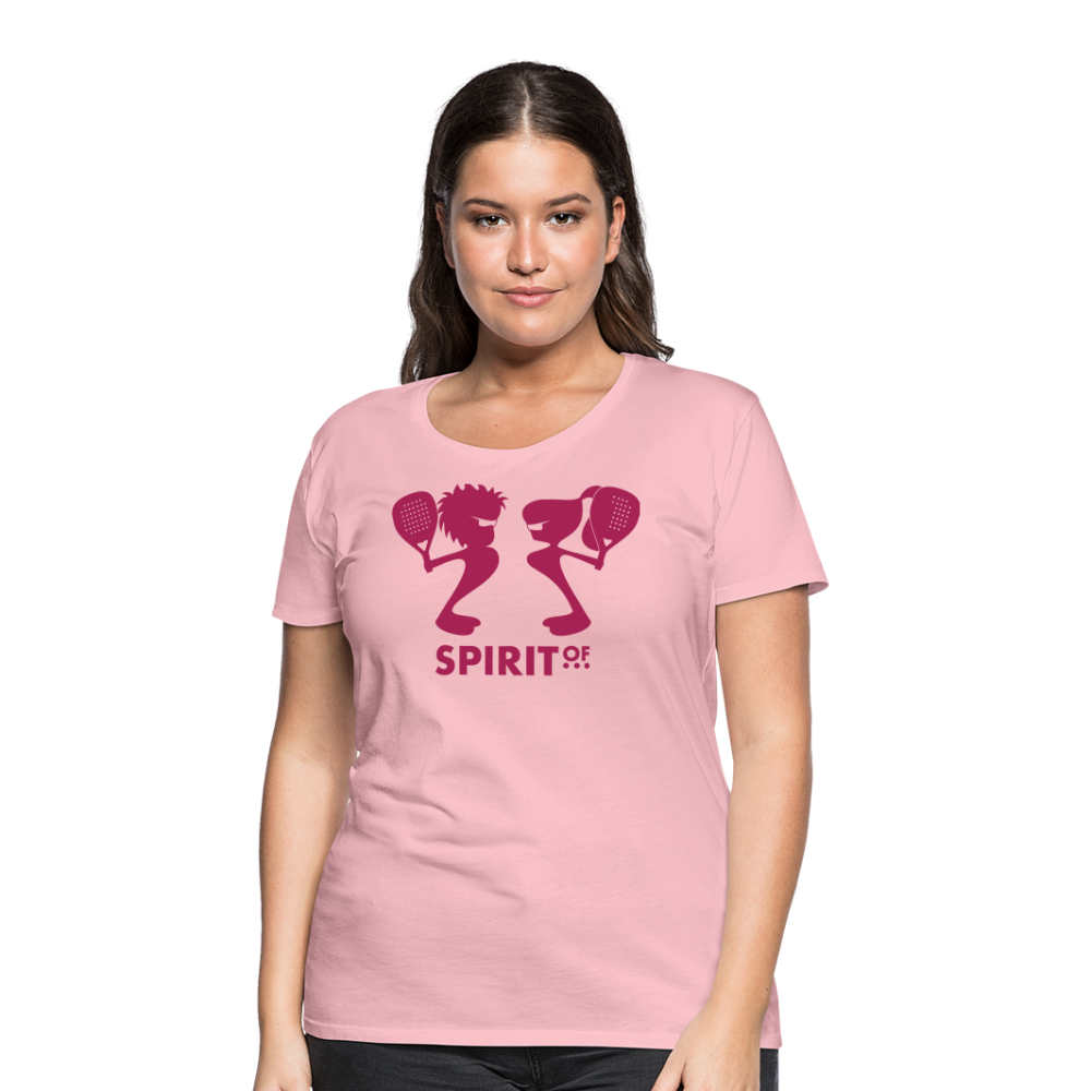 Camiseta Básica 150 Rosa Cristal (Mujer) - Spiritof Pádel Magenta Shapes - rose shadow
