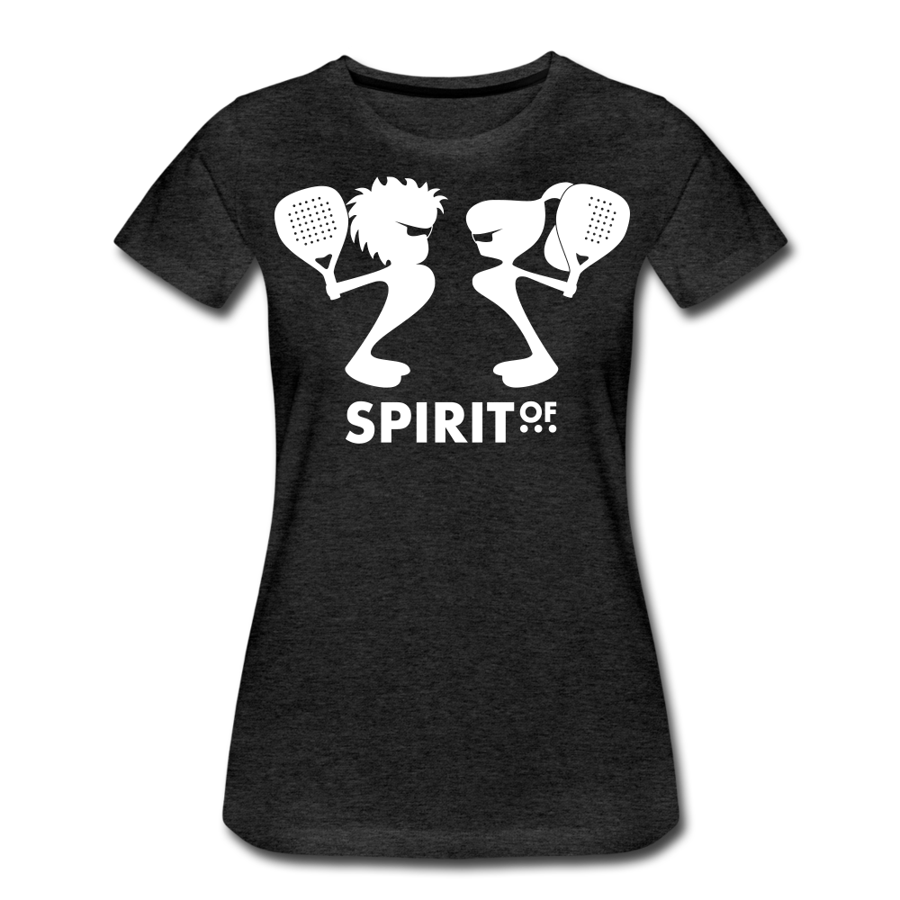 Camiseta Básica 150 Antracita (Mujer) - Spiritof Pádel White Shapes - charcoal grey