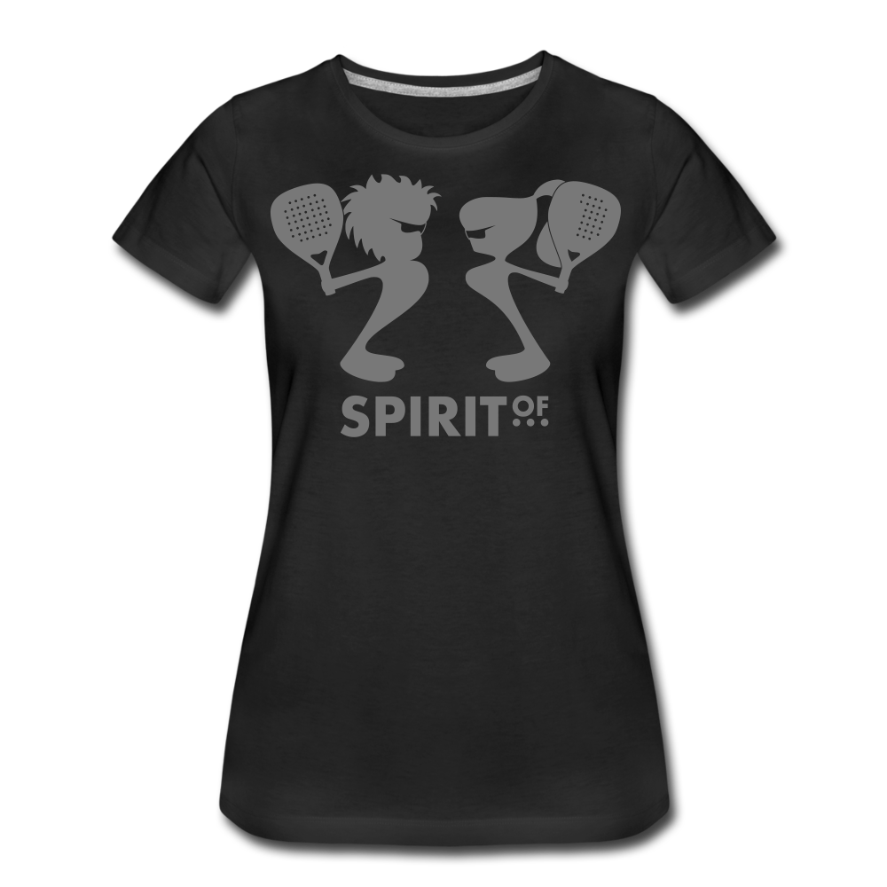 Camiseta Básica 150 Negra (Mujer) - Spiritof Pádel Grey Shapes - black