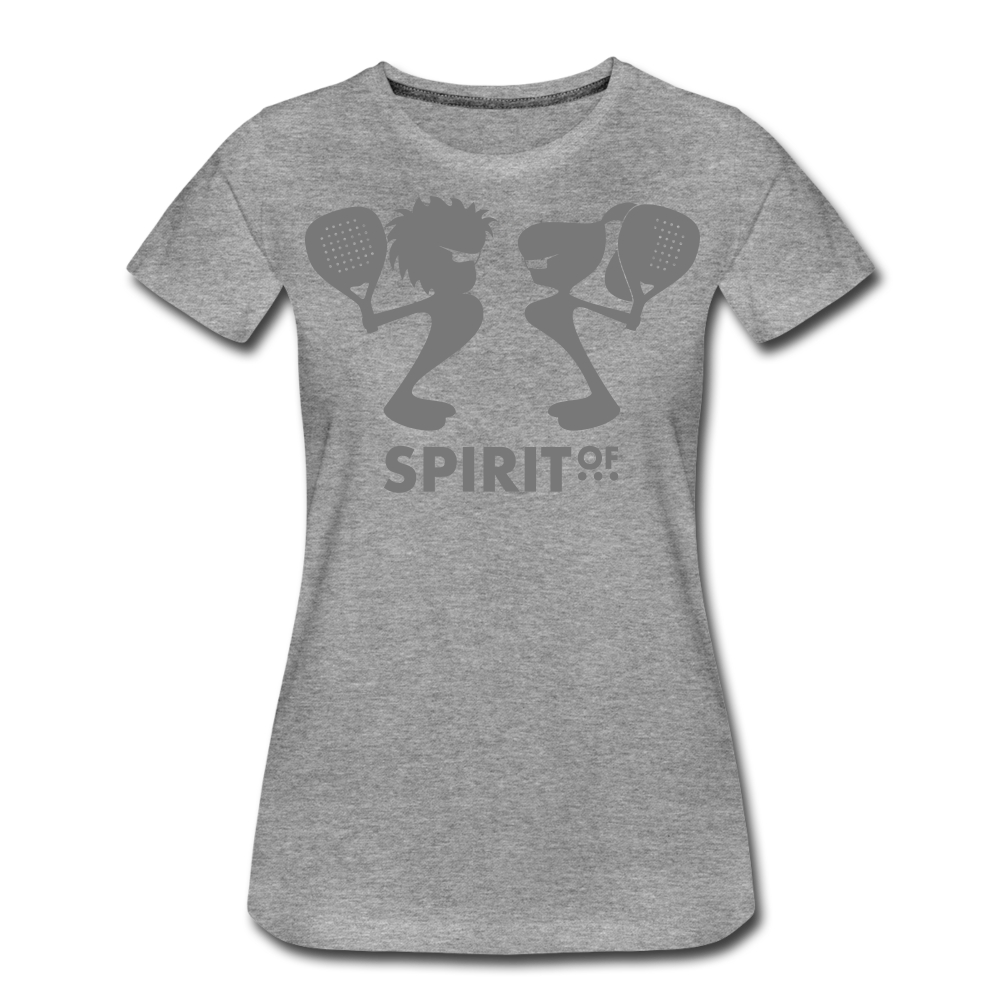 Camiseta Básica 150 Grey (Mujer) - Spiritof Pádel Grey Shapes - heather grey