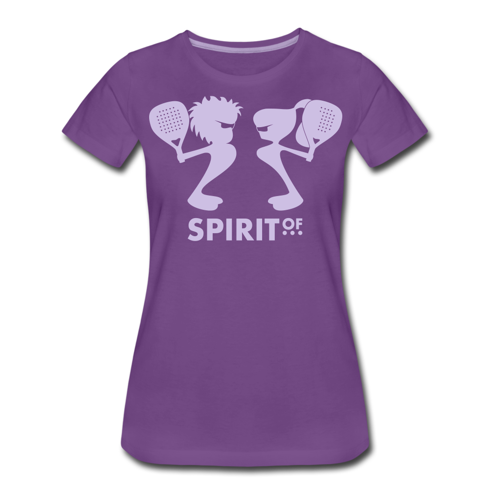 Camiseta Básica 150 Morada (Mujer) - Spiritof Pádel Lavanda Shapes - purple