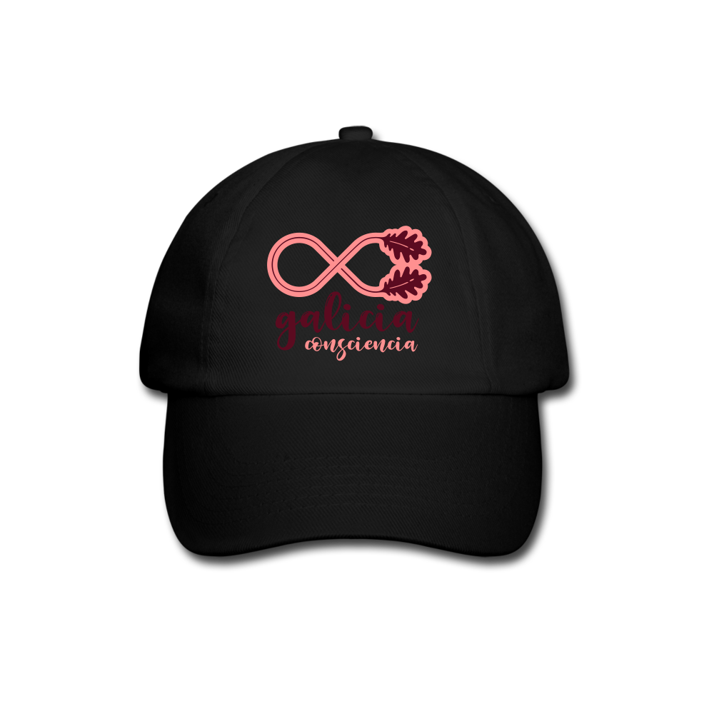 Gorra Béisbol Blanca/Negra/Azul Marino (Unisex) - Consciencia Galicia BurgundyRed&Pink - black/black