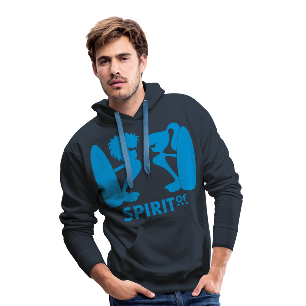Sudadera Azul Marino con capucha (Hombre) - Spiritof Surf LightBlue Shapes - navy