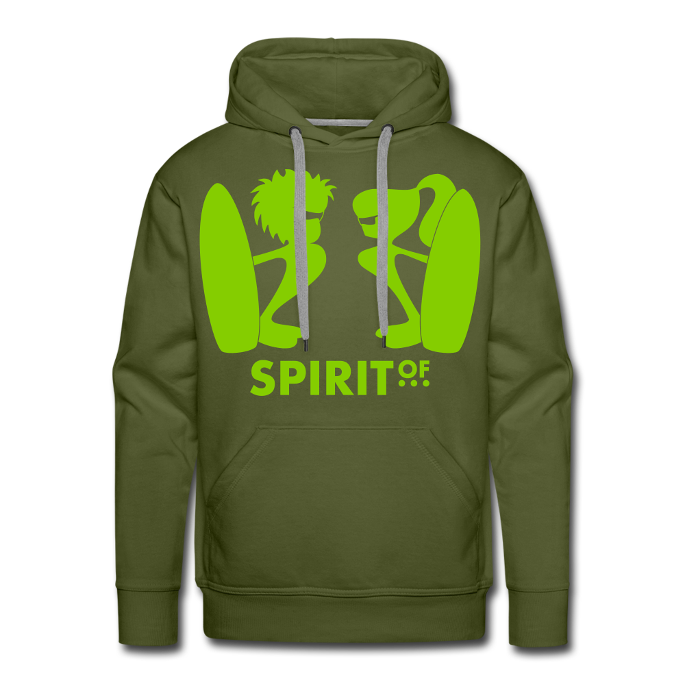 Sudadera Verde con capucha (Hombre) - Spiritof Surf AppleGreen Shapes - olive green