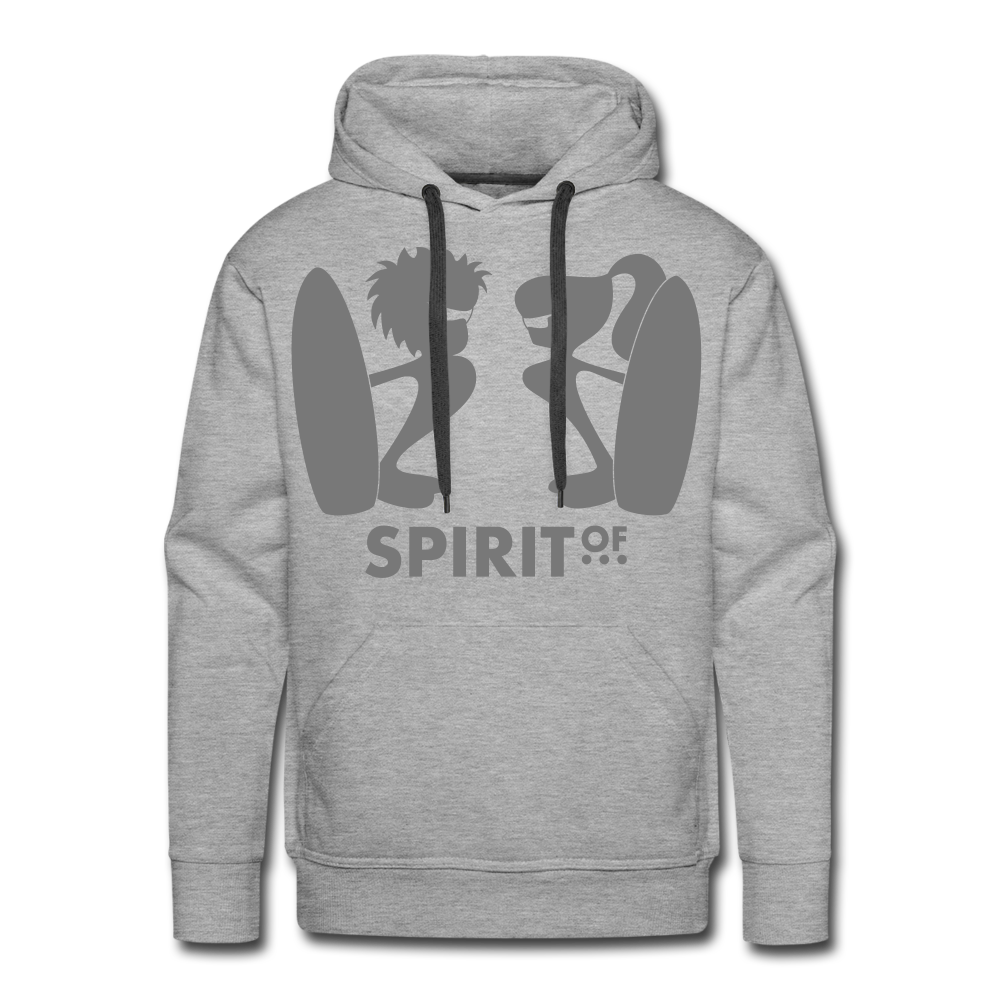 Sudadera Gris Jaspeado con capucha (Hombre) - Spiritof Surf Grey Shapes - heather grey