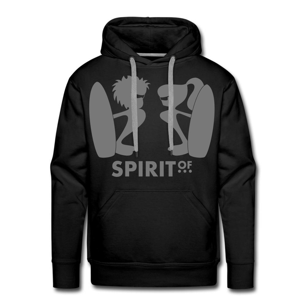 Sudadera Negra con capucha (Hombre) - Spiritof Surf Grey Shapes - black