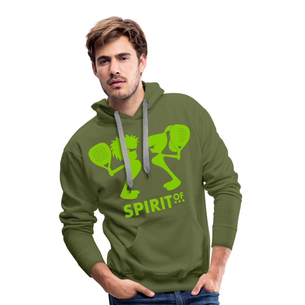 Sudadera Verde con capucha (Hombre) - Spiritof Pádel AppleGreen Shapes - olive green