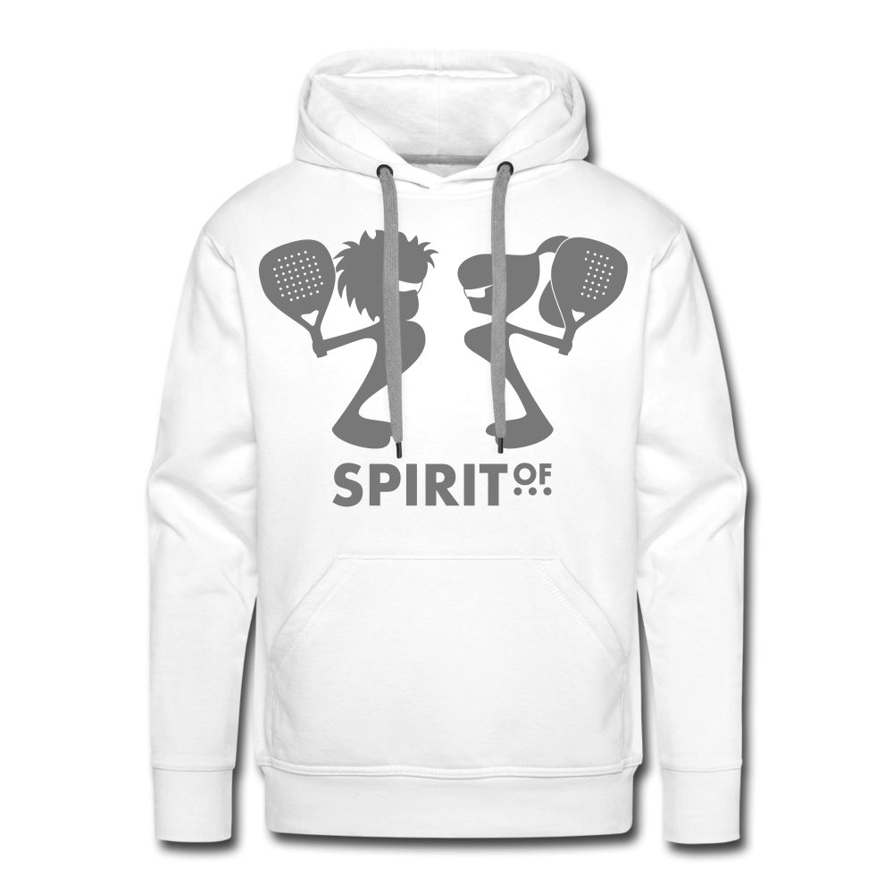 Sudadera Blanca con capucha (Hombre) - Spiritof Pádel Grey Shapes - white