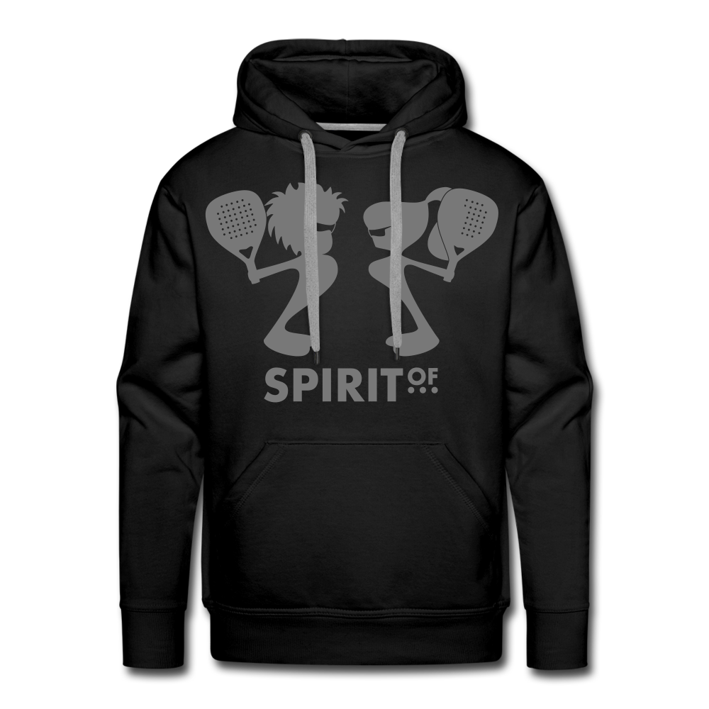 Sudadera Negra con capucha (Hombre) - Spiritof Pádel Grey Shapes - black