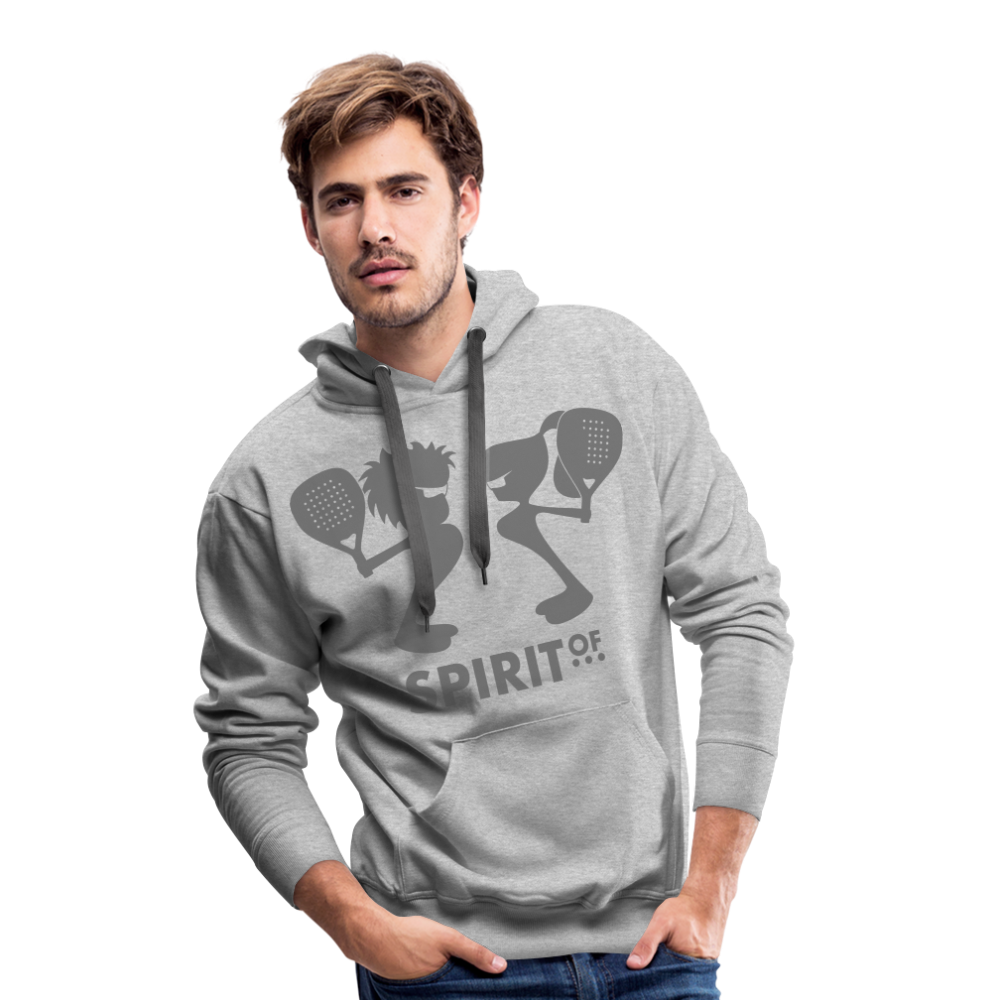 Sudadera Gris con capucha (Hombre) - Spiritof Pádel Grey Shapes - heather grey