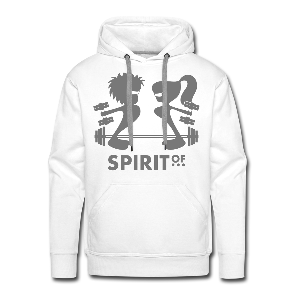 Sudadera Blanca con capucha (Hombre) - Spiritof Gym Grey Shapes - white