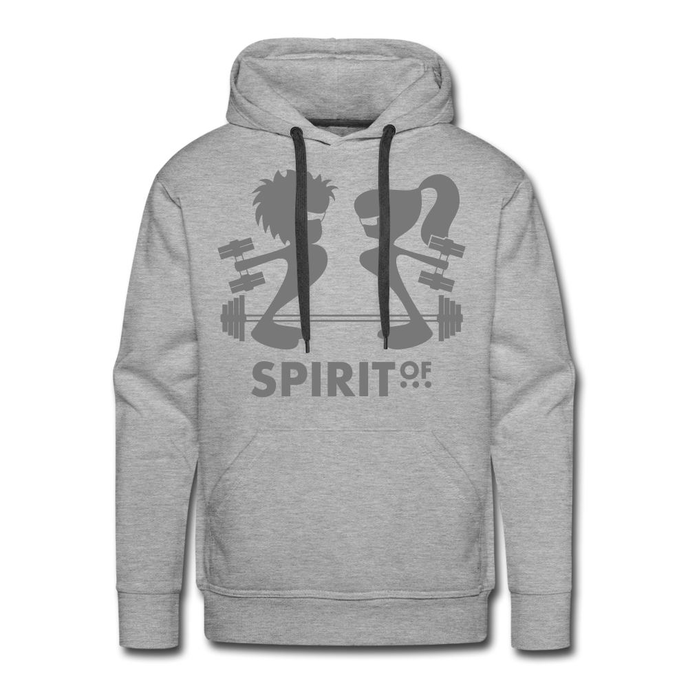 Sudadera Gris con capucha (Hombre) - Spiritof Gym Grey Shapes - heather grey