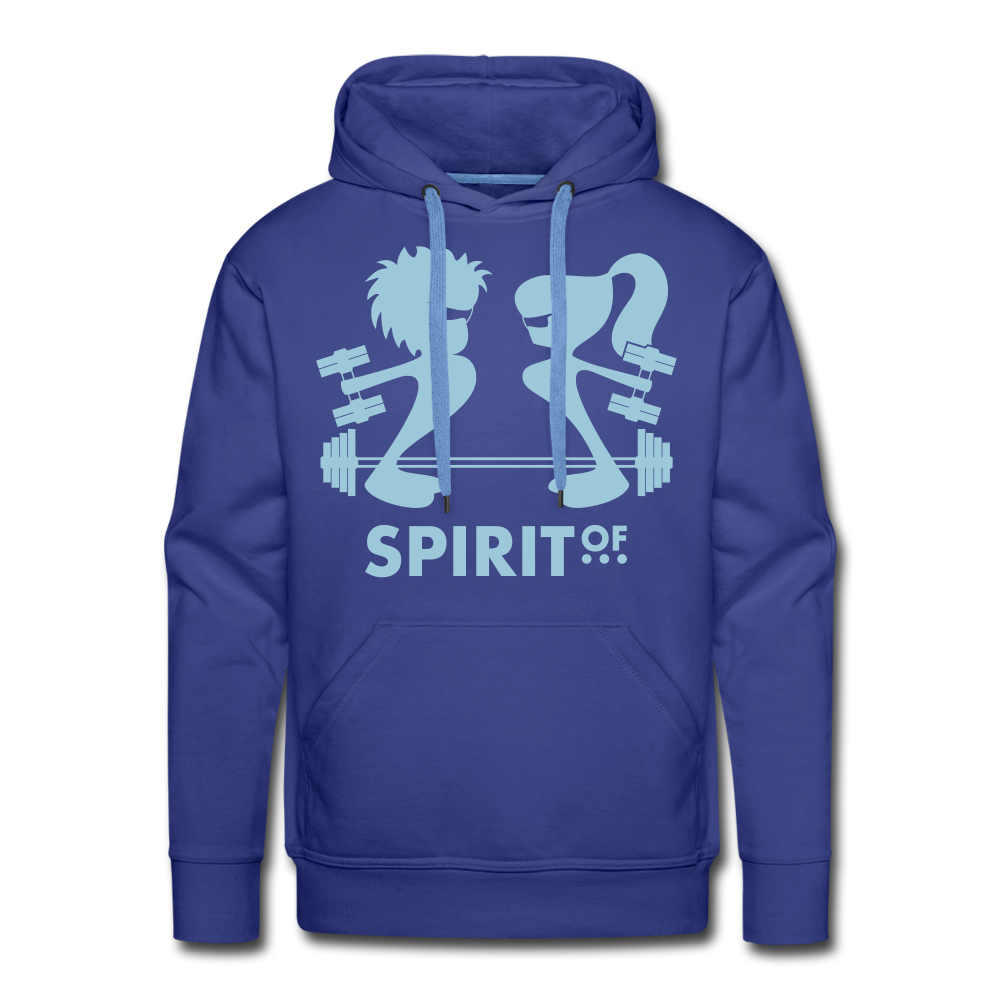 Sudadera Azul Intenso con capucha (Hombre) - Spiritof Gym SkyBlue Shapes - royal blue