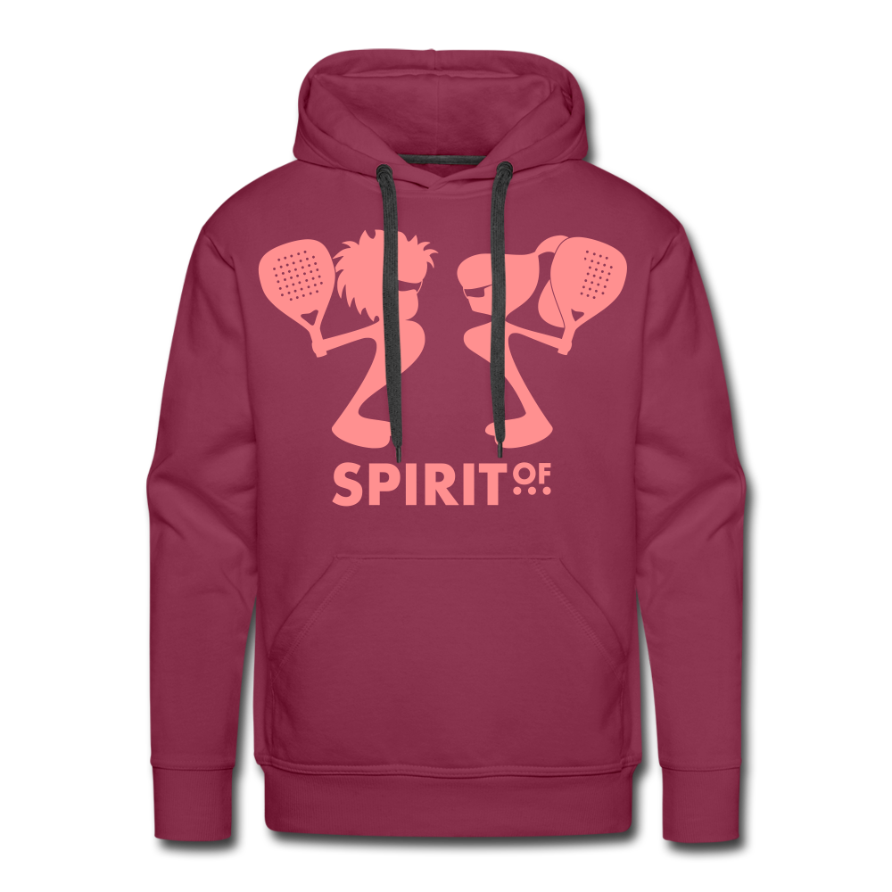 Sudadera Burdeos con capucha (Hombre) - Spiritof Pádel Pink Shapes - bordeaux