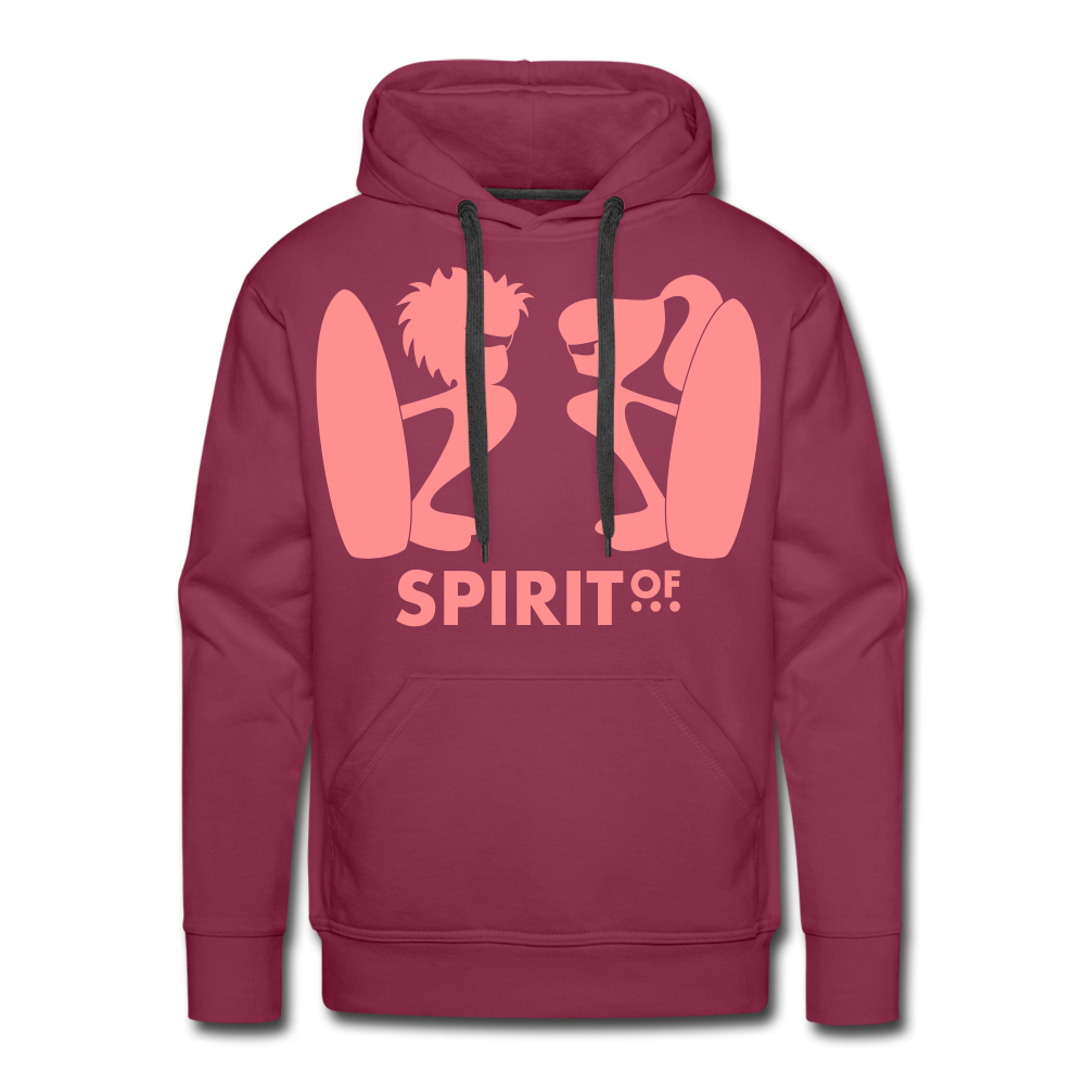 Sudadera Burdeos con capucha (Hombre) - Spiritof Surf Pink Shapes - bordeaux