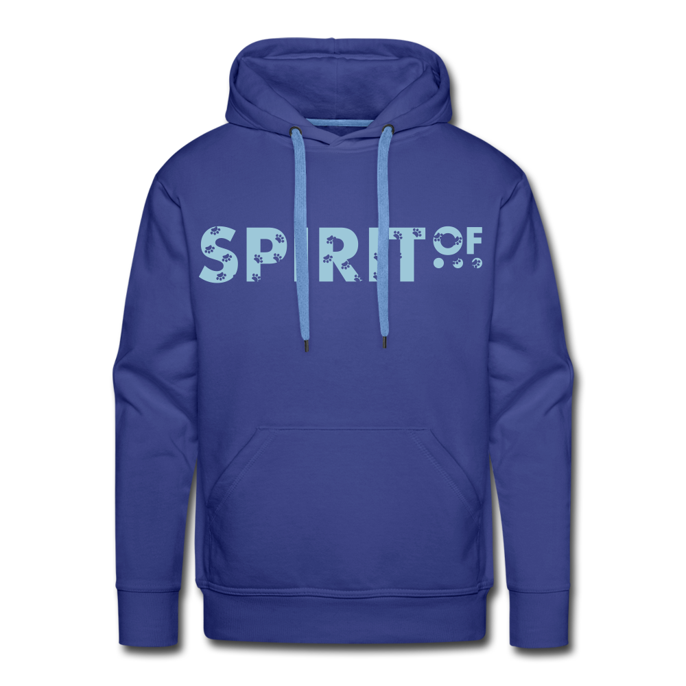 Sudadera Azul Intenso con capucha (Hombre) - Spiritof Animal SkyBlue (FootPrints) - royal blue