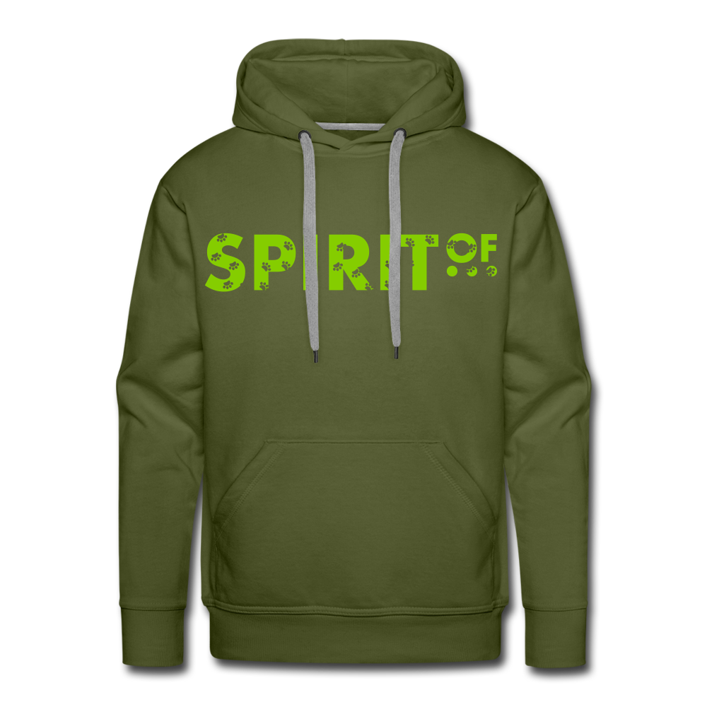 Sudadera Verde con capucha (Hombre) - Spiritof Animal AppleGreen (FootPrints) - olive green