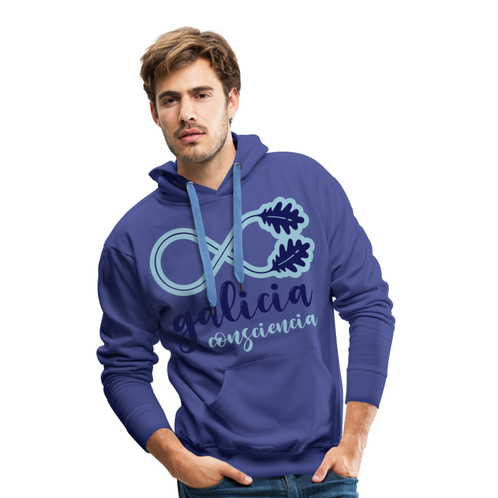 Sudadera Azul Intenso con capucha (Hombre) - Consciencia Galicia Navy&SkyBlue - royal blue