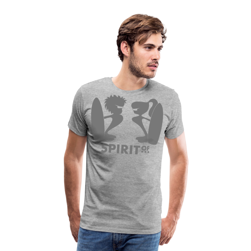 Camiseta Premium 150 Gris (Hombre) - Spiritof Surf Grey Shapes - heather grey
