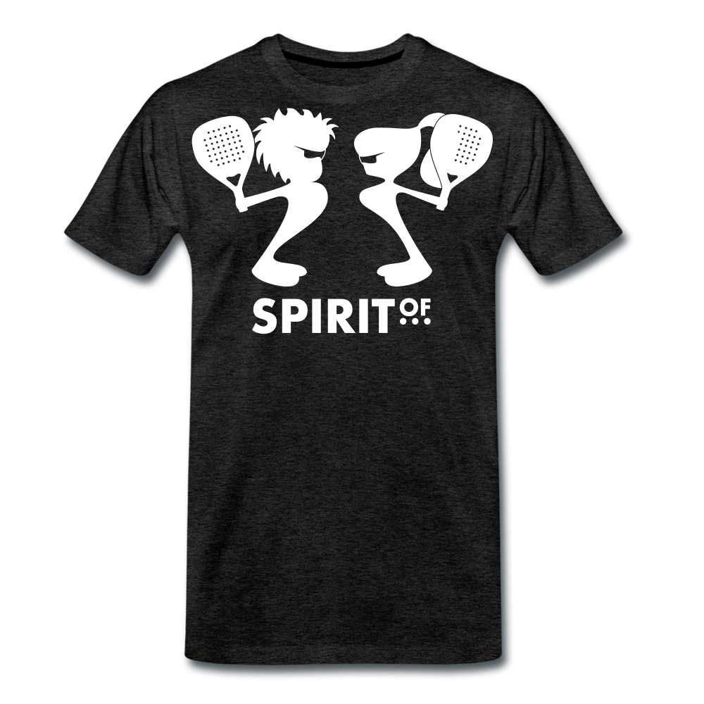 Camiseta Premium 150 Antracita (Hombre) - Spiritof Pádel White Shapes - charcoal grey