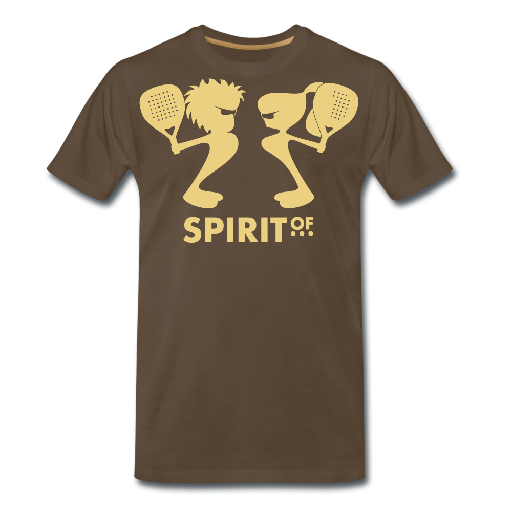 Camiseta Premium 150 Marrón (Hombre) - Spiritof Pádel Cream Shapes - noble brown