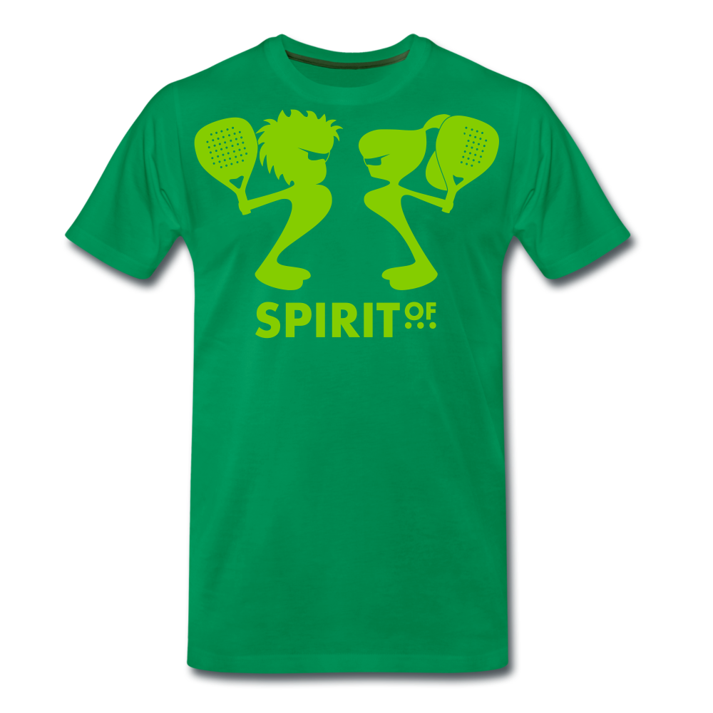 Camiseta Premium 150 Verde (Hombre) - Spiritof Pádel AppleGreen Shapes - kelly green